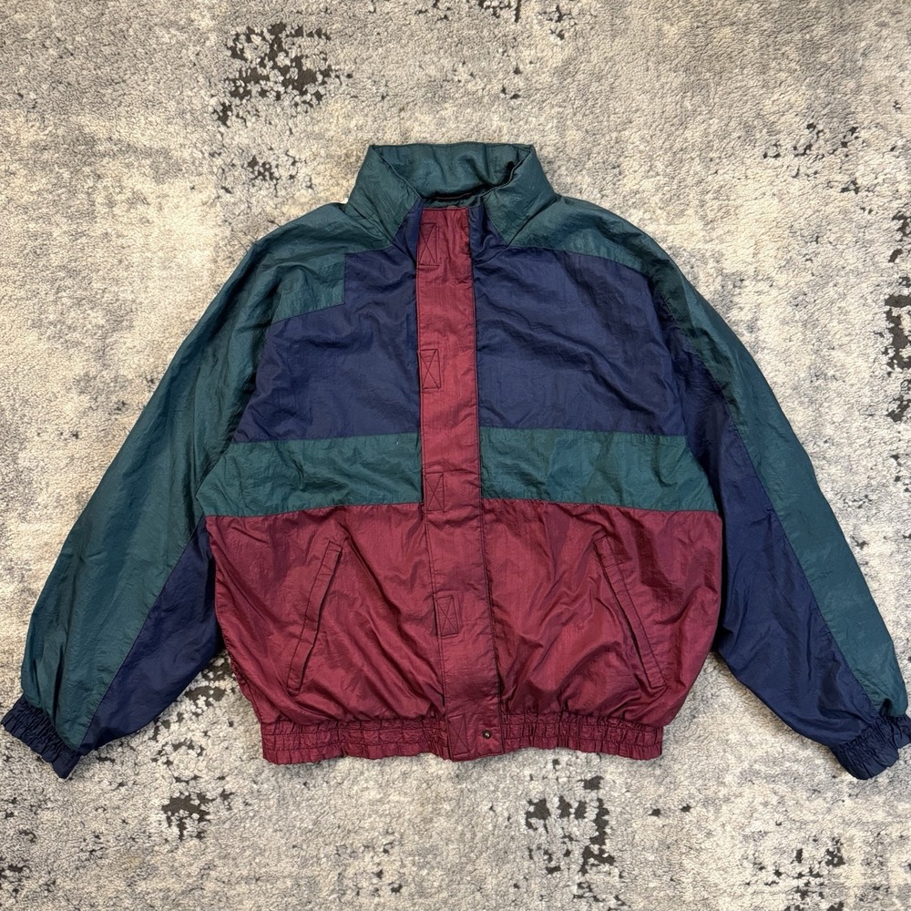 Vintage Wilson Thomas E. Wilson Colorblock Windbreaker Jacket Size Large